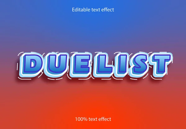 Effet Texte Modifiable Duelliste — Image vectorielle