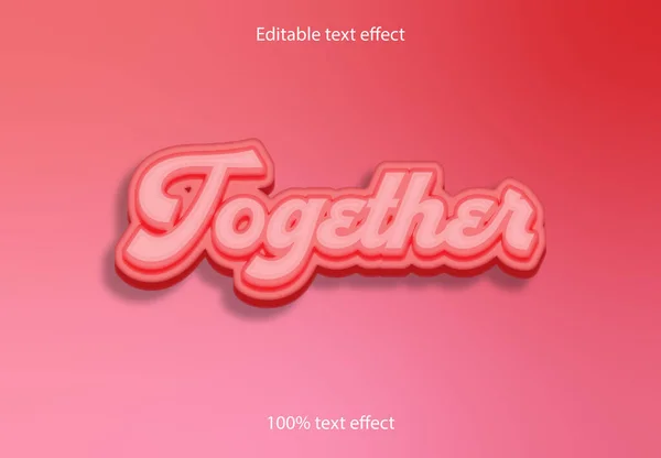 Together Editable Text Effect — Vector de stock