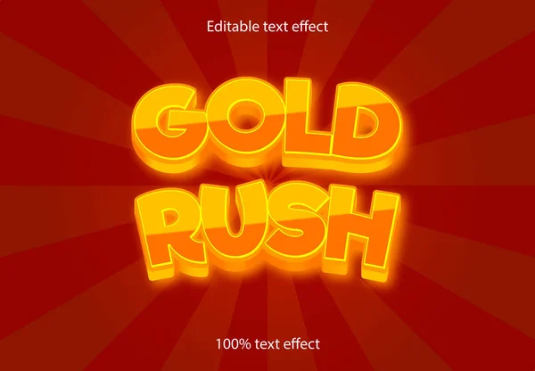 Gouden Rush Tekst Effect — Stockvector