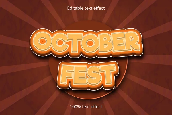 Festival Octubre Textura Efecto Texto — Archivo Imágenes Vectoriales