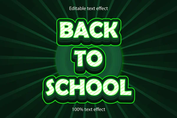 Retour École Effet Texte — Image vectorielle