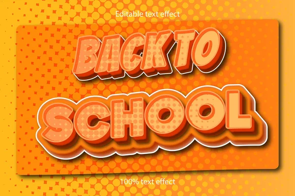 Back School Text Effect — Stock Vector
