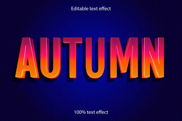 Autumn Bewerkbaar Teksteffect — Stockvector