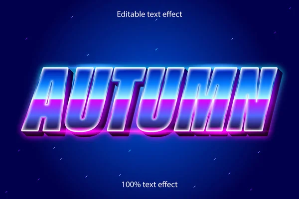 Herbst Editierbare Text Effekt Retro Stil — Stockvektor
