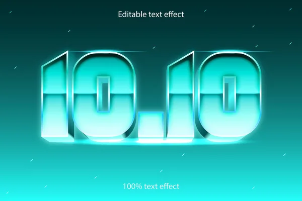 Bewerkbaar Teksteffect Retro Met Neon Stijl — Stockvector