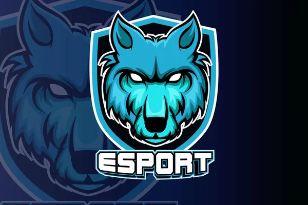 Wütende Wölfe Maskottchen Für Sport Und Sport Logo — Stockvektor