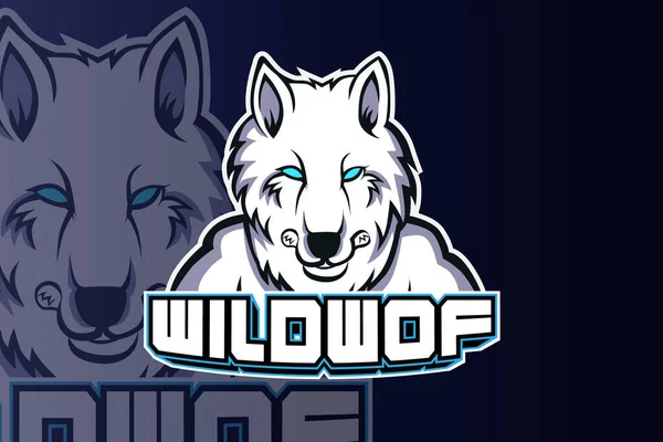 Vorlage Wild Wolf Sport Logo Team — Stockvektor