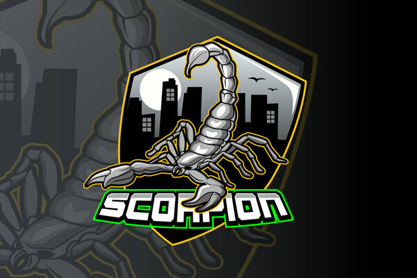 Scorpion e sports team logo template