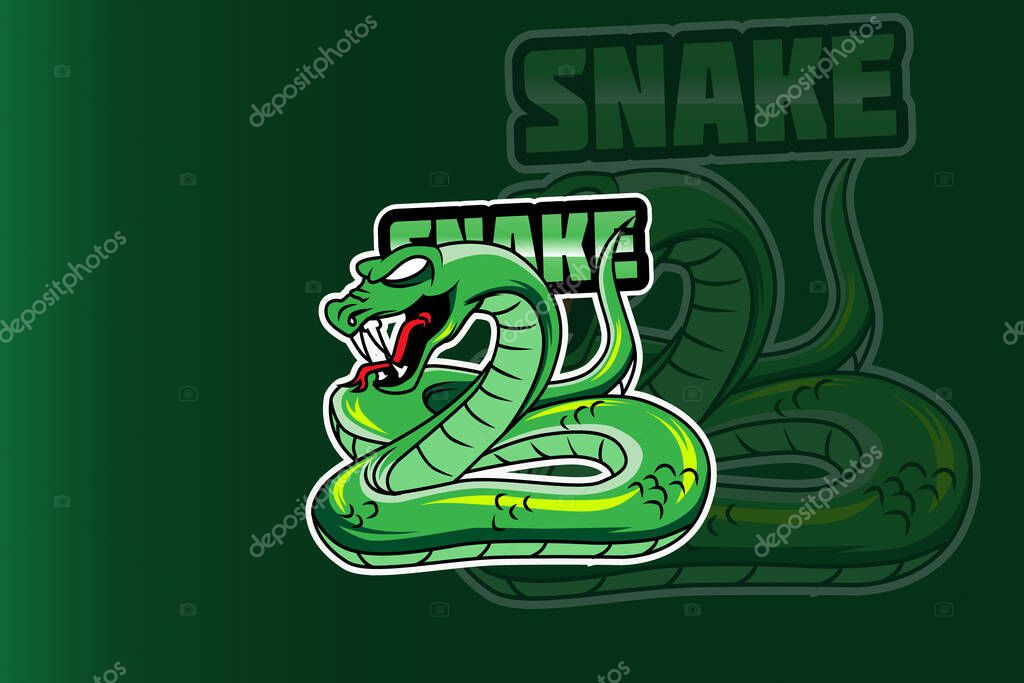 Venom snake e sport logo vector