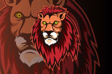 Aslan ve spor logosu tasarımı
