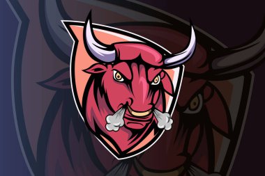 Boğa başı ve spor logosu tasarımı