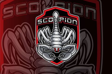 Scorpion e sport logo vector clipart