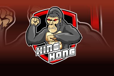 King Kong e spor logosu vektörü