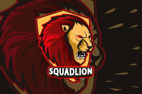 Lion Sport Logo Design — Vettoriale Stock
