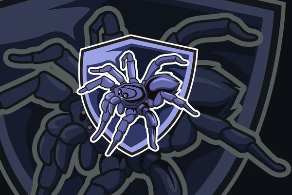 Spider Sport Logo Design — Vettoriale Stock