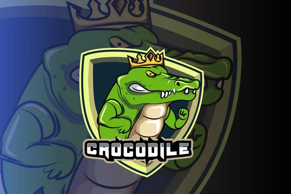Crocodile Sport Logo Design — Stockový vektor