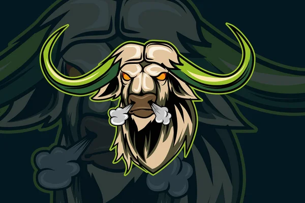 Bull Sport Logo Design — Vettoriale Stock
