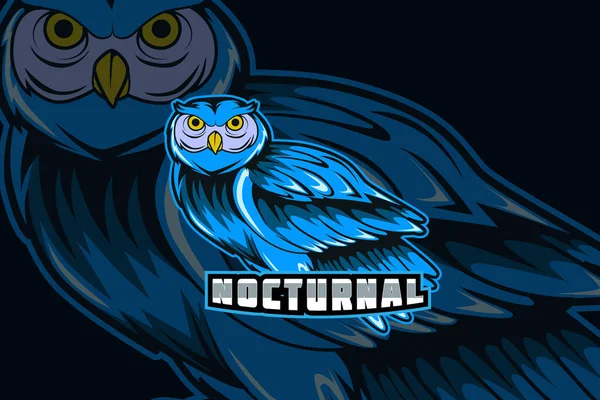 stock vector Owl e sport logo design