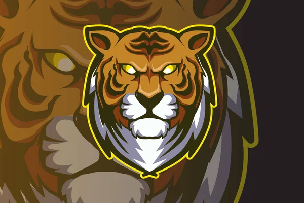 Tiger Sport Logo Design — Vettoriale Stock