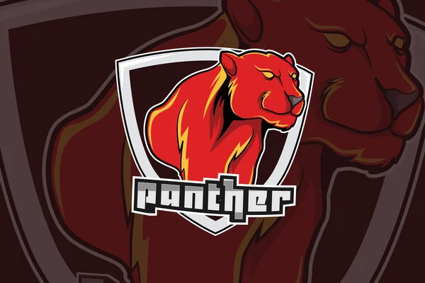 Panther Sport Logo Design — Vettoriale Stock