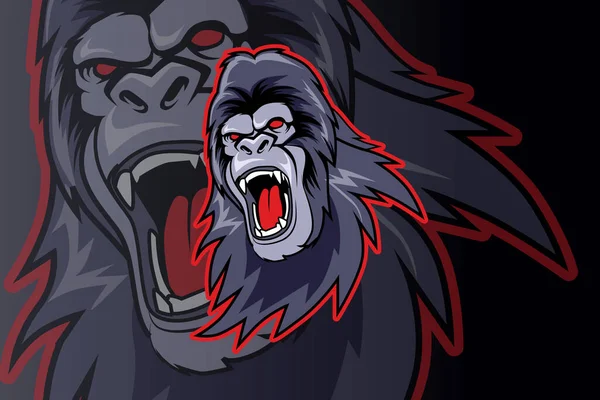 Vettore Logo Gorilla Sport — Vettoriale Stock