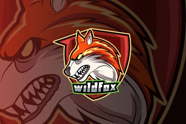 Logo Vettore Wolf Sport — Vettoriale Stock