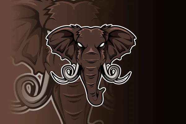 Mammoth Head Sport Logo Vector — Stock Vector