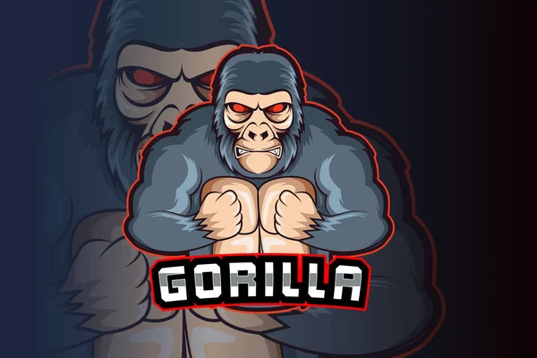 Vettore Logo Gorilla Sport — Vettoriale Stock