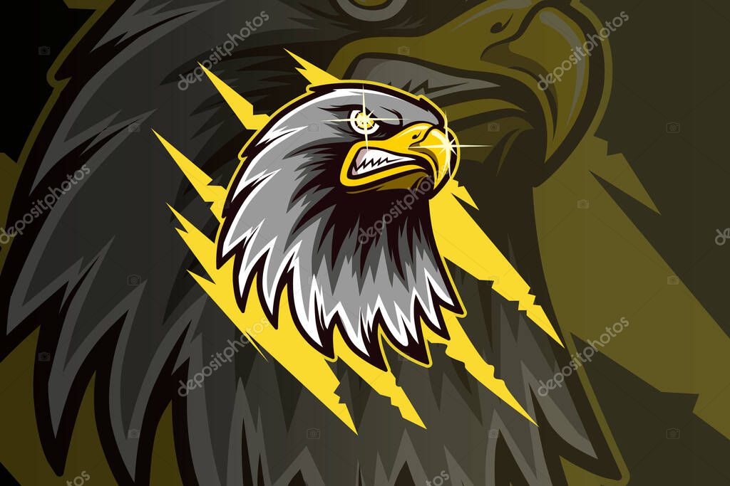 Eagle e sport logo vector