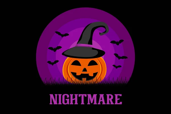 Halloween Nightmare Landscape Design — Vettoriale Stock