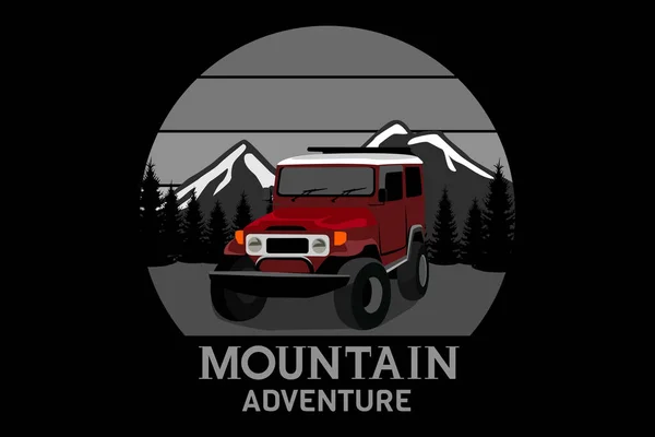 Mountain Adventure Landscape Design — Stockvektor