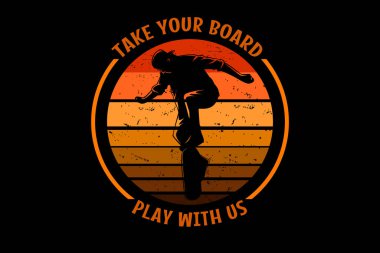 Bizlerle Tahta Oyununu Al Retro Vintage Peyzaj Tasarımı