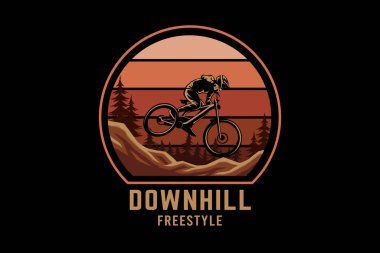 Downhill serbest stil eski moda tasarım manzarası