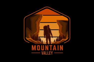 Dağ Vadisi antika tasarım manzarası