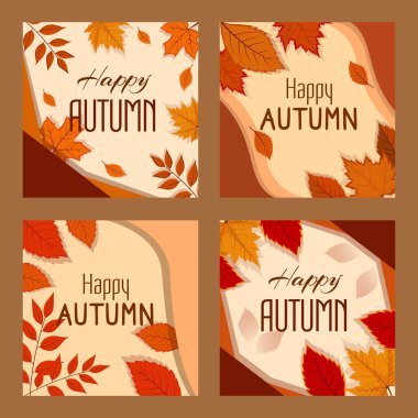 Mutlu Sonbahar Kahverengi Kip Sosyal Medya Gönderisi