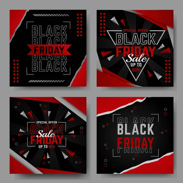 Black Friday Sale Social Media Post Design — Stockvektor