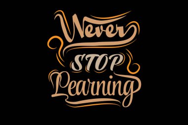 Tırnak içinde alıntı yapmayı asla bırakma Typography Design Manzarası