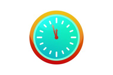 Duvar Saati Mutlu Yıllar Etiketi