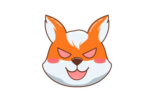 Cute Shiba Inu Expression Sticker 图库矢量图片