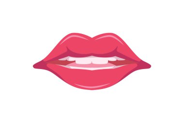 Dudaklar Mutlu Sevgililer Günü çıkartması