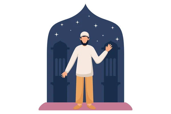 Ramadan Płaski Projekt Ilustracji — Wektor stockowy