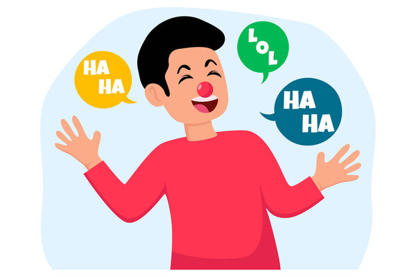 April Fools Flat Illustration Design