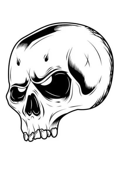 Illustration Vectorielle Crâne Colère — Image vectorielle