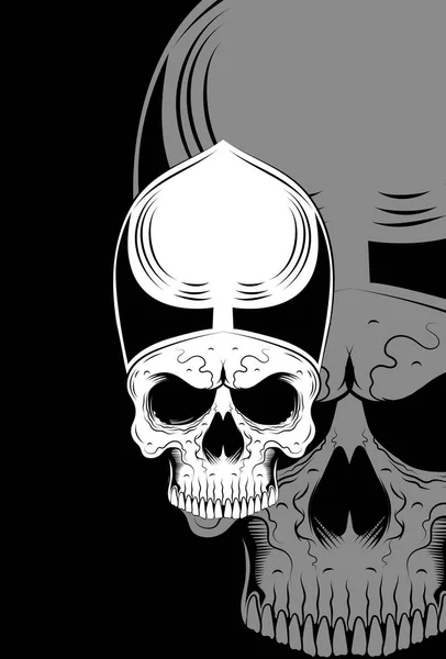 Human Skull Hat Vector Illustration — Stock Vector
