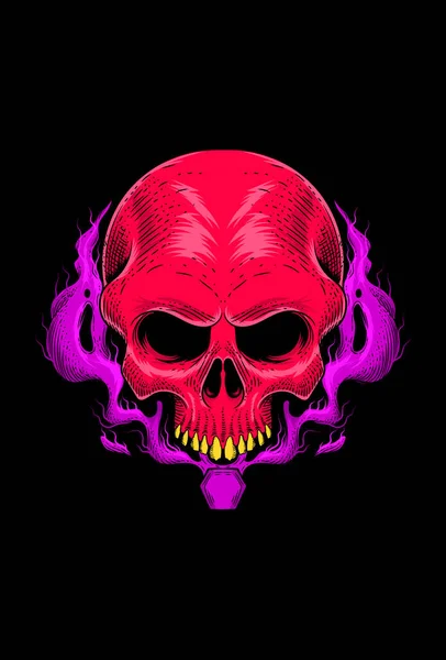 Skull Devil Potion Vector Illustration — 스톡 벡터