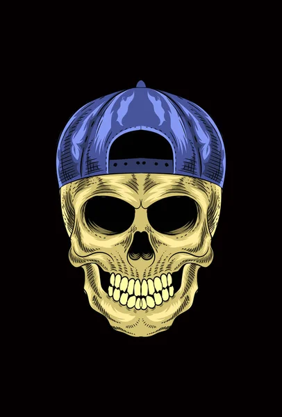 Skull Hat Vector Illustration — Stock Vector