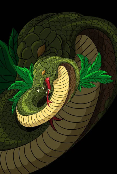 Змея Векторной Иллюстрацией — стоковый вектор