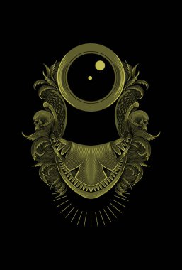 Süs resimli kafatası