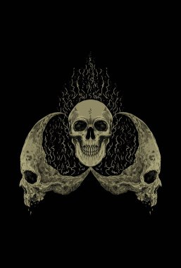 Kurukafa ay ve ateş resimleme