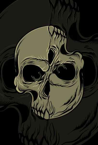 Illustration Vectorielle Crâne — Image vectorielle